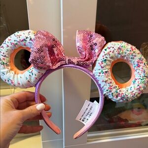 Disney Pink Sequin Donut Ears Headband